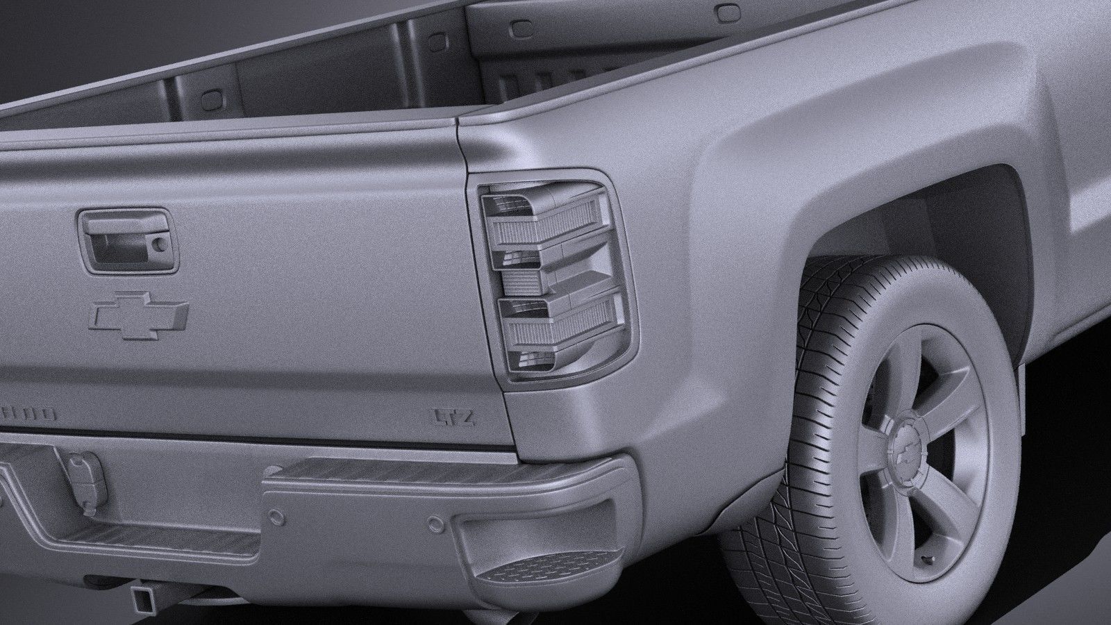 Chevrolet Silverado 2014 Regular Cab VRAY 3D model_11