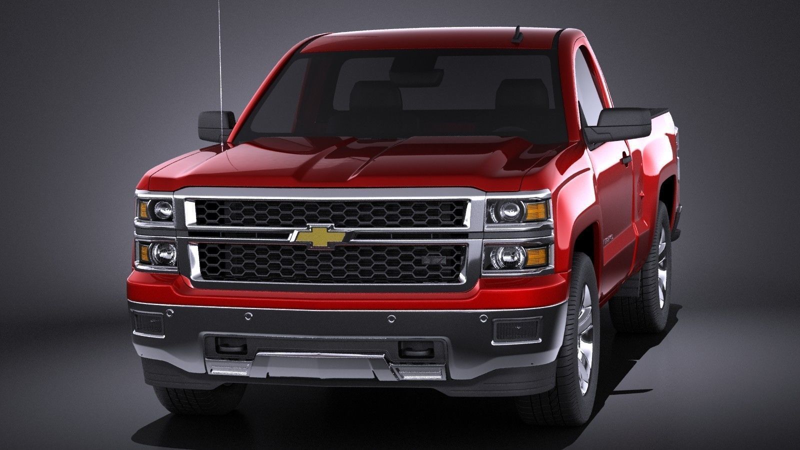 Chevrolet Silverado 2014 Regular Cab VRAY 3D model_4