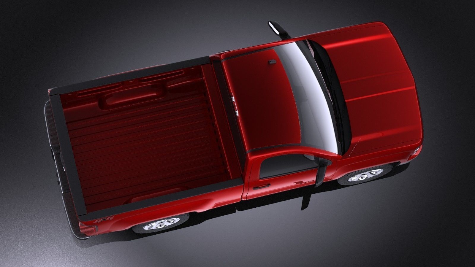 Chevrolet Silverado 2014 Regular Cab VRAY 3D model_7