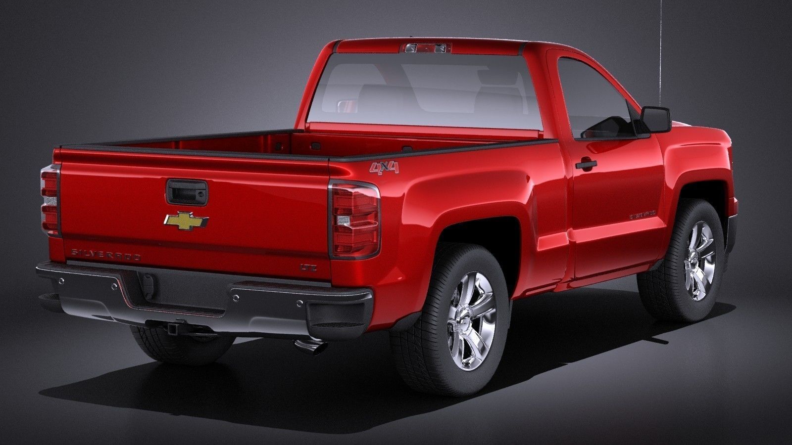 Chevrolet Silverado 2014 Regular Cab VRAY 3D model_1