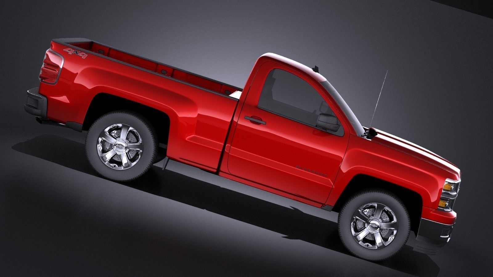 Chevrolet Silverado 2014 Regular Cab VRAY 3D model_6