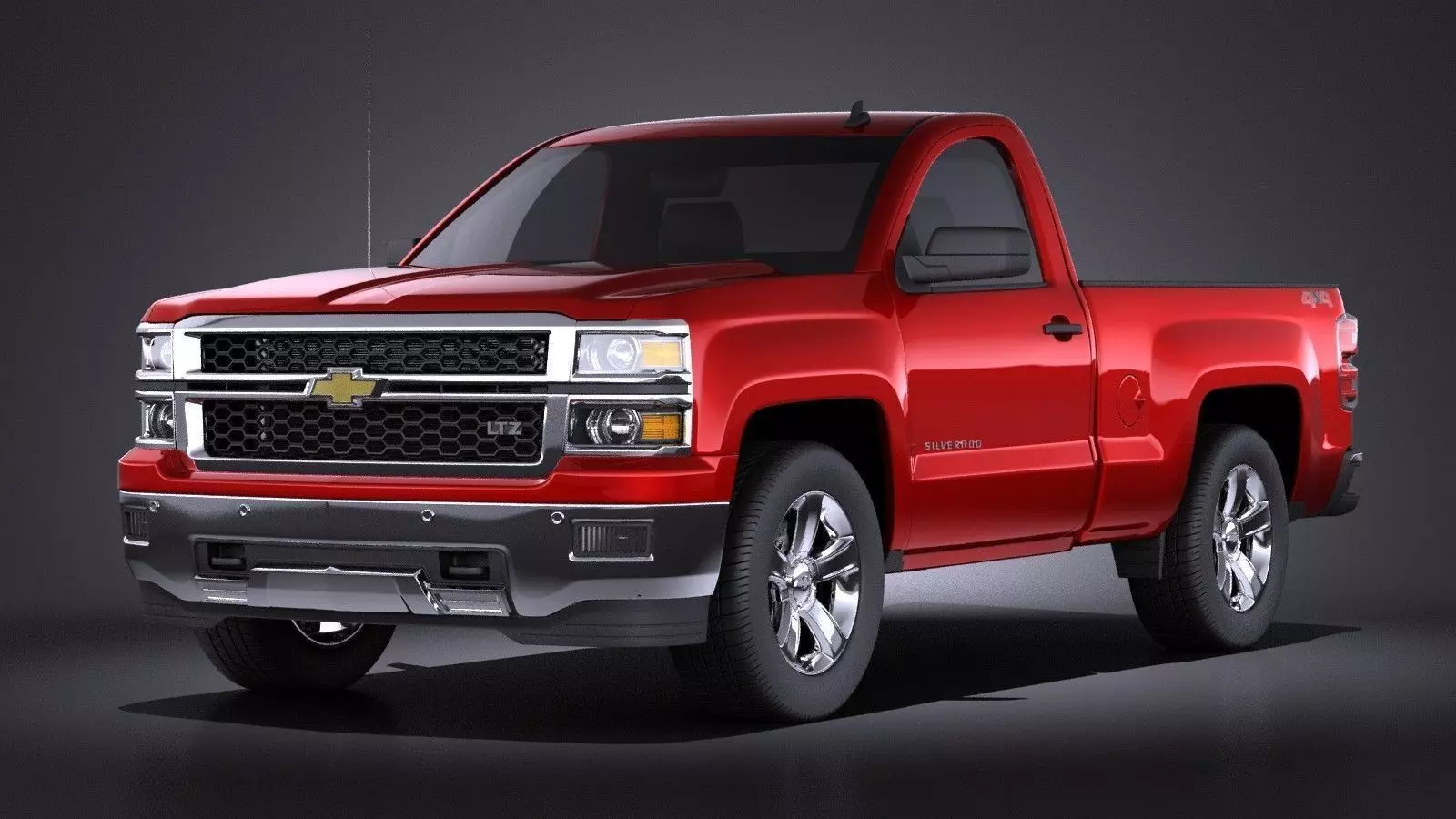 Chevrolet Silverado 2014 Regular Cab VRAY 3D model_0