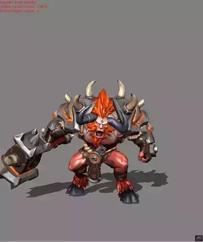 Minotaur Son of Minos Low-poly 3D model