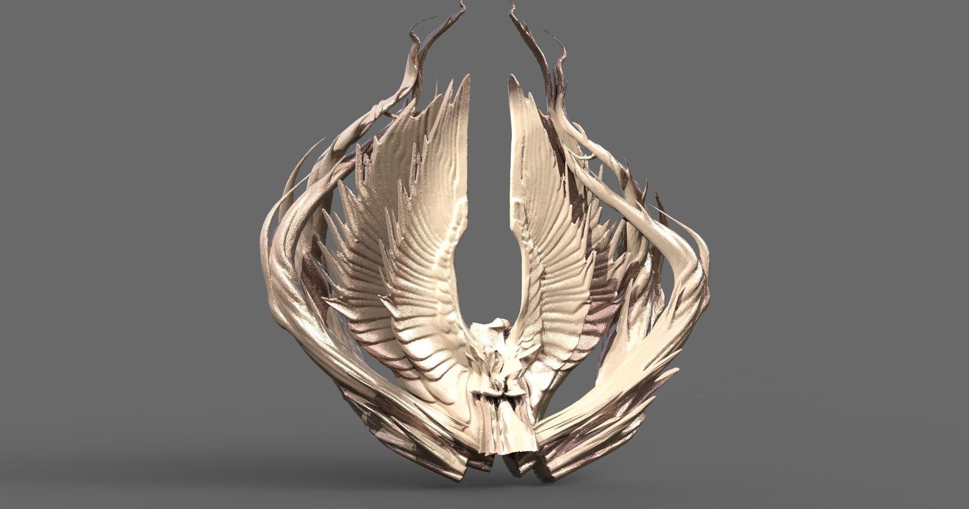 Praying Goddess stand Ivy base 3D model_1