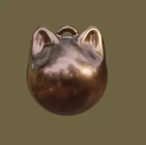 Cute cat ball for christmas tree 3D print model_0