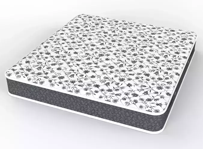 floral mattress Low-poly 3D model