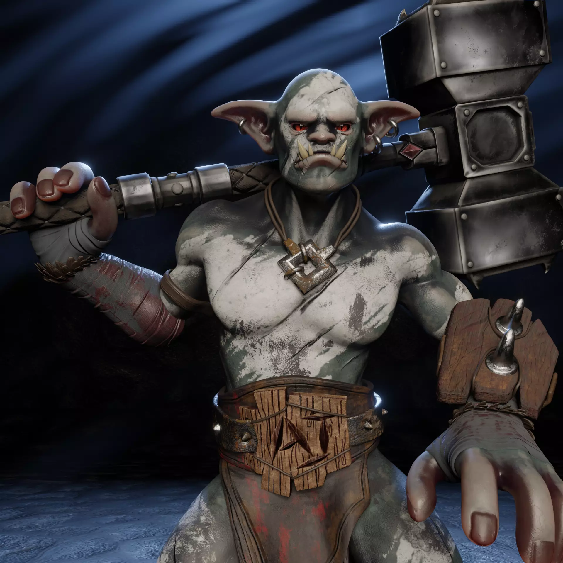 Uruk-Hai Low-poly 3D model_0