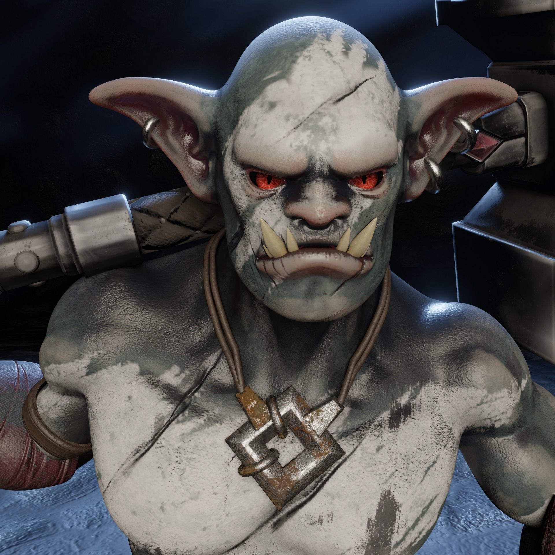 Uruk-Hai Low-poly 3D model_4