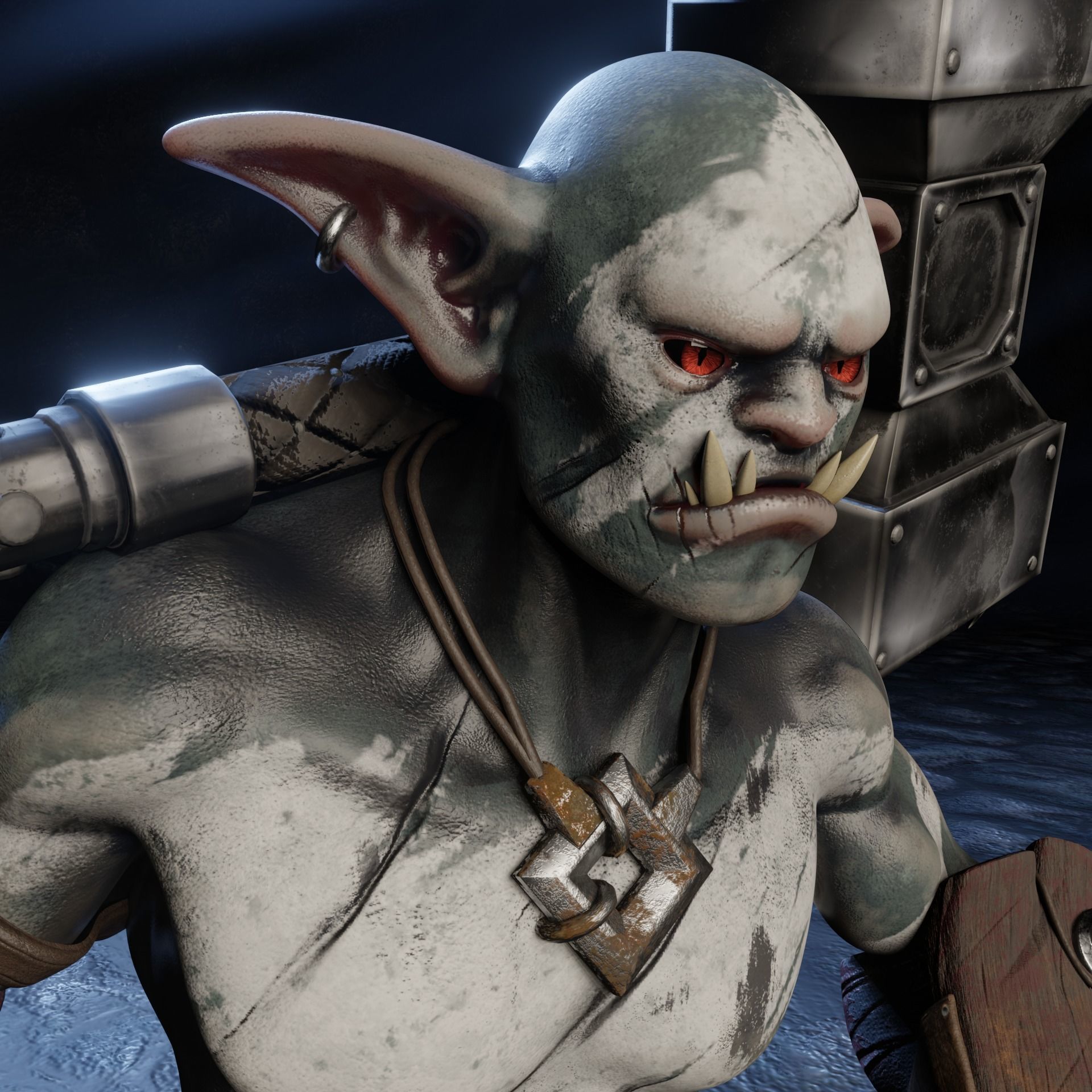 Uruk-Hai Low-poly 3D model_3