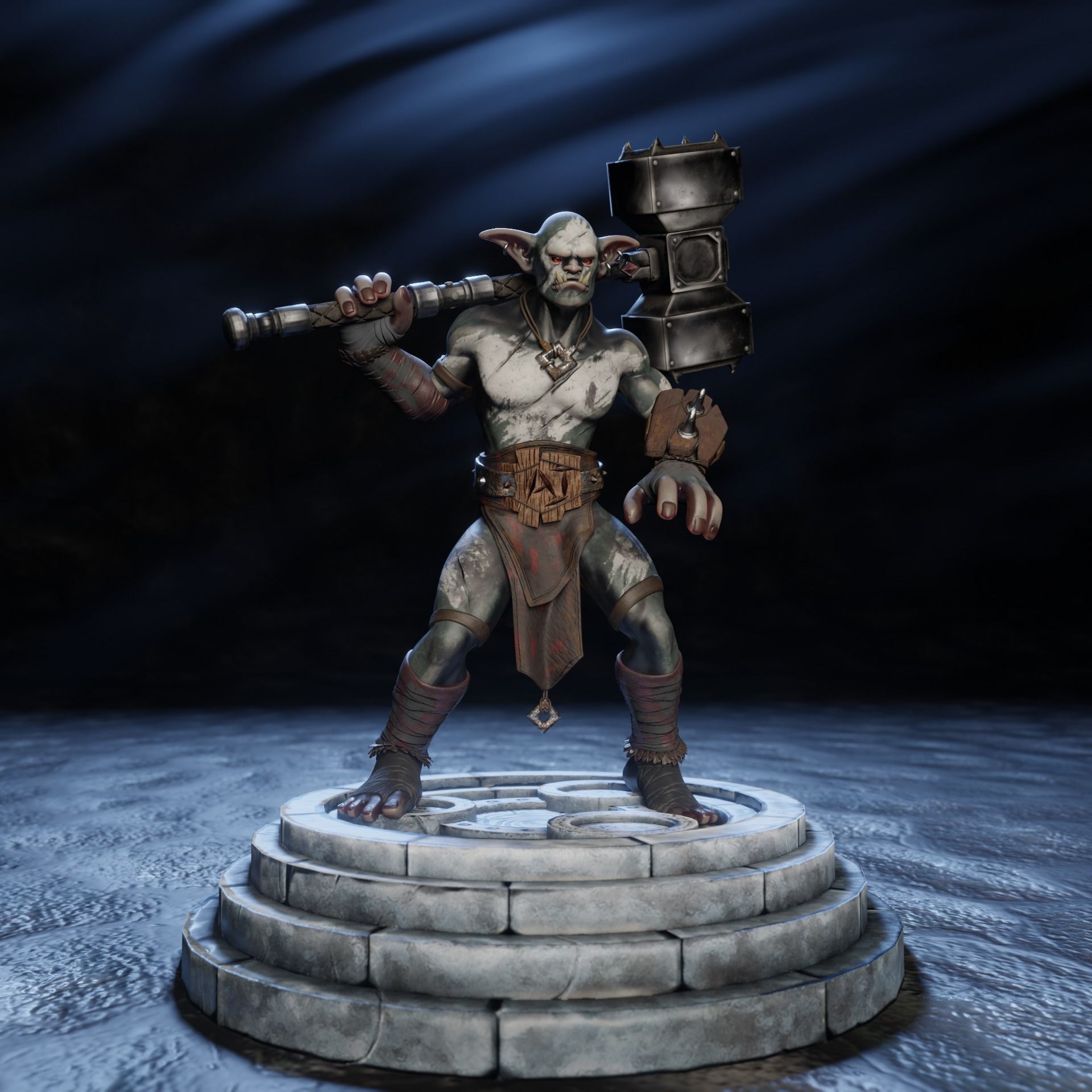 Uruk-Hai Low-poly 3D model_5