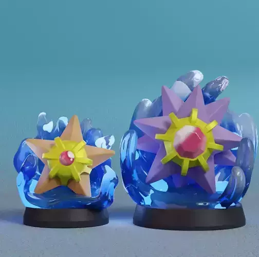 Pokemon - Staryu and Starmie 3D print model