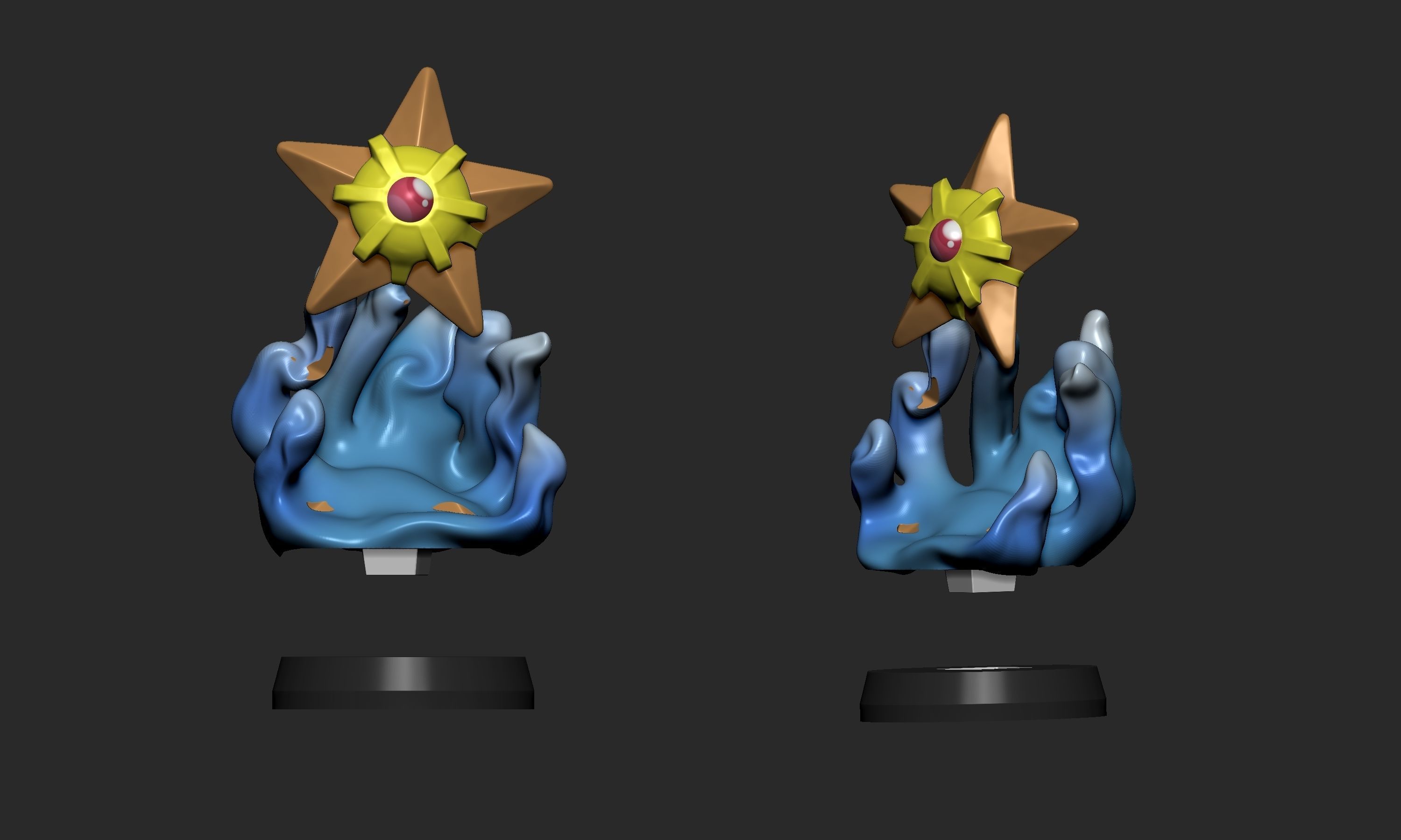 Pokemon - Staryu and Starmie 3D print model_12