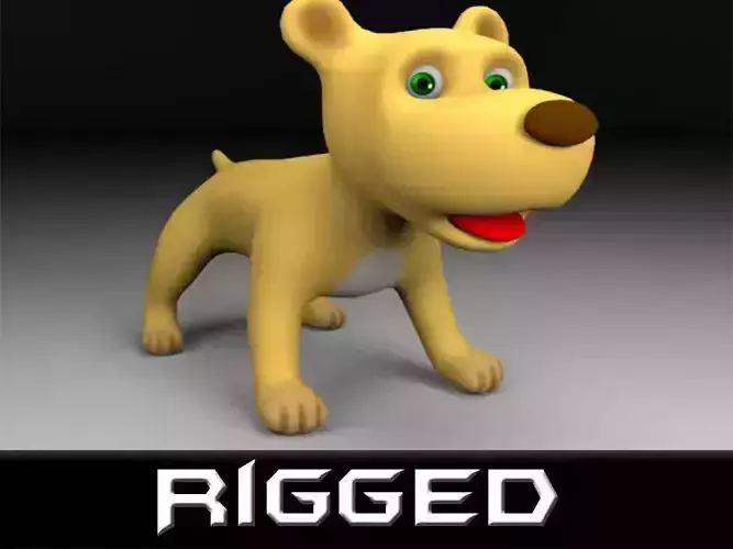 Cartoon rigged dog