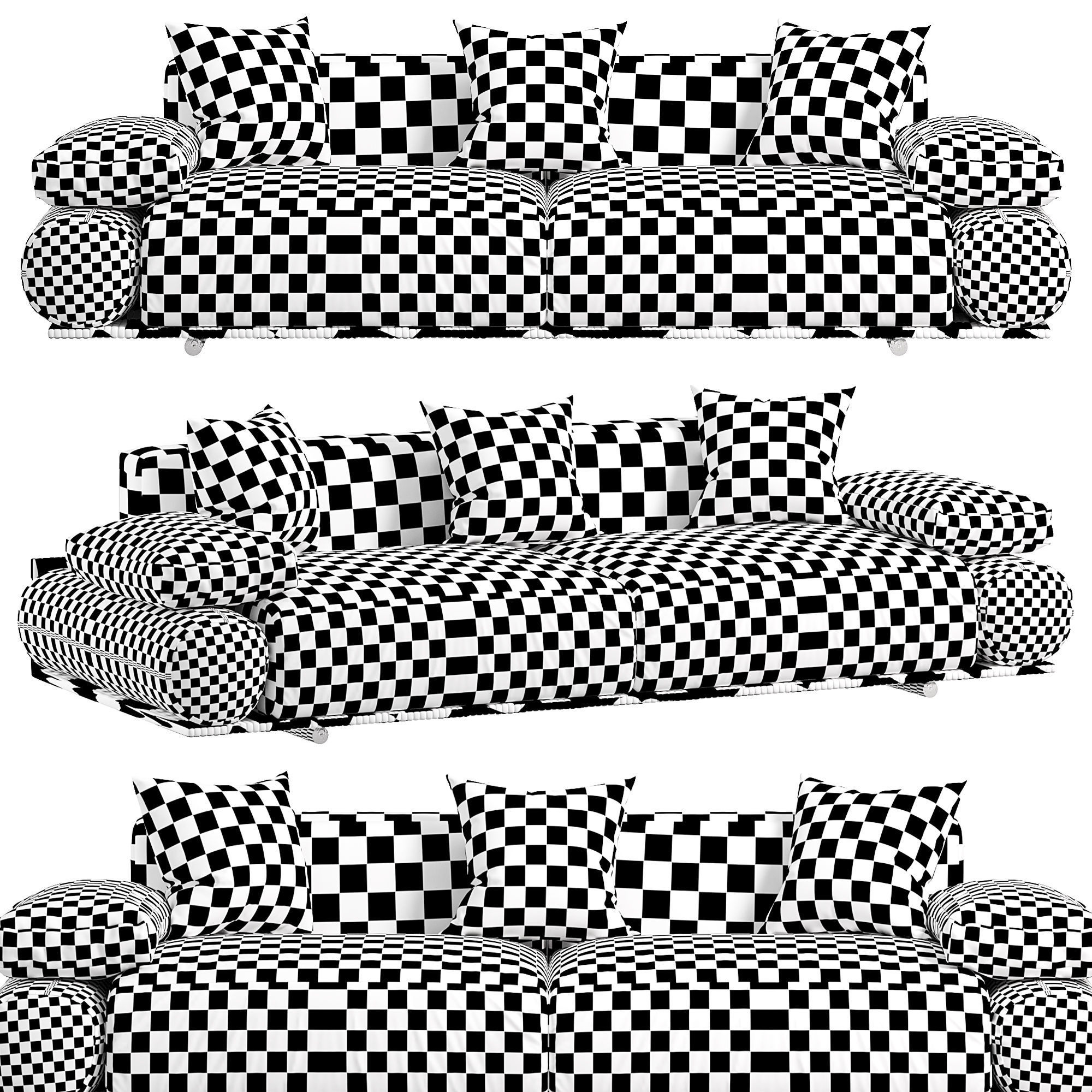 Donovan Roll Sofa By Visionnaire 3D model_4