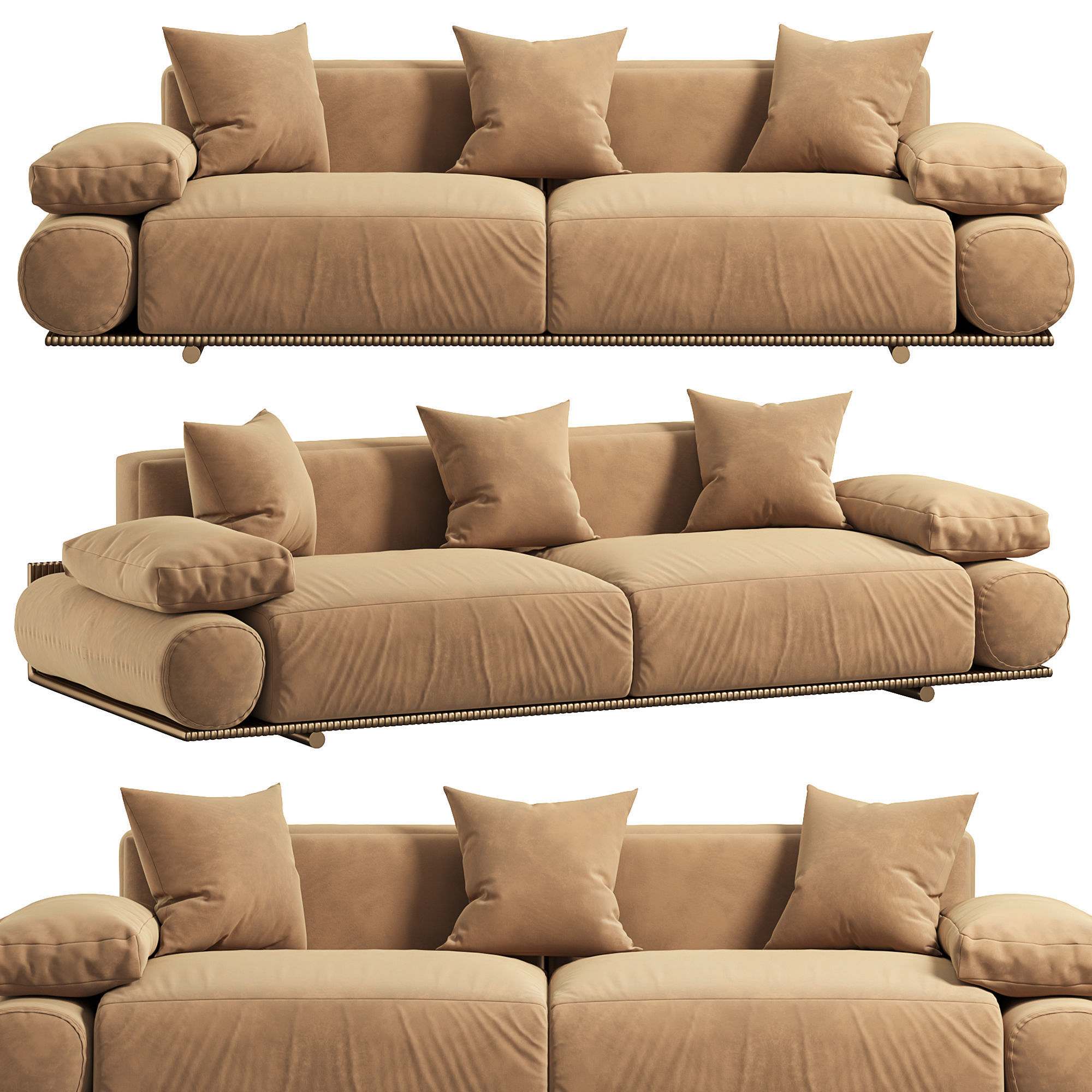 Donovan Roll Sofa By Visionnaire 3D model_1
