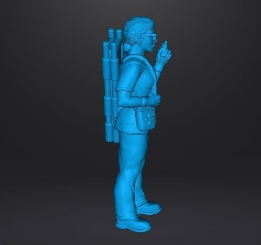 NURSE CIVILIAN CHARACTER MINIATURE MODEL FOR GAMES RPG DOCTOR 3D print model_8