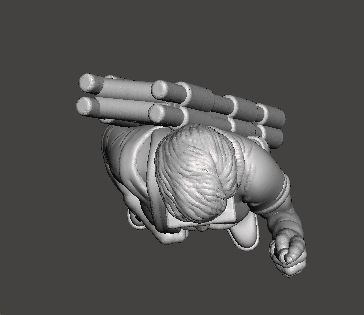 NURSE CIVILIAN CHARACTER MINIATURE MODEL FOR GAMES RPG DOCTOR 3D print model_4