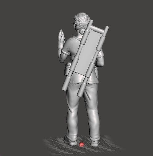NURSE CIVILIAN CHARACTER MINIATURE MODEL FOR GAMES RPG DOCTOR 3D print model_1