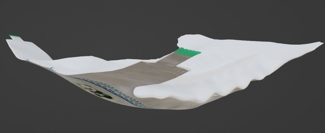 Animated Diaper Low-poly 3D model_10