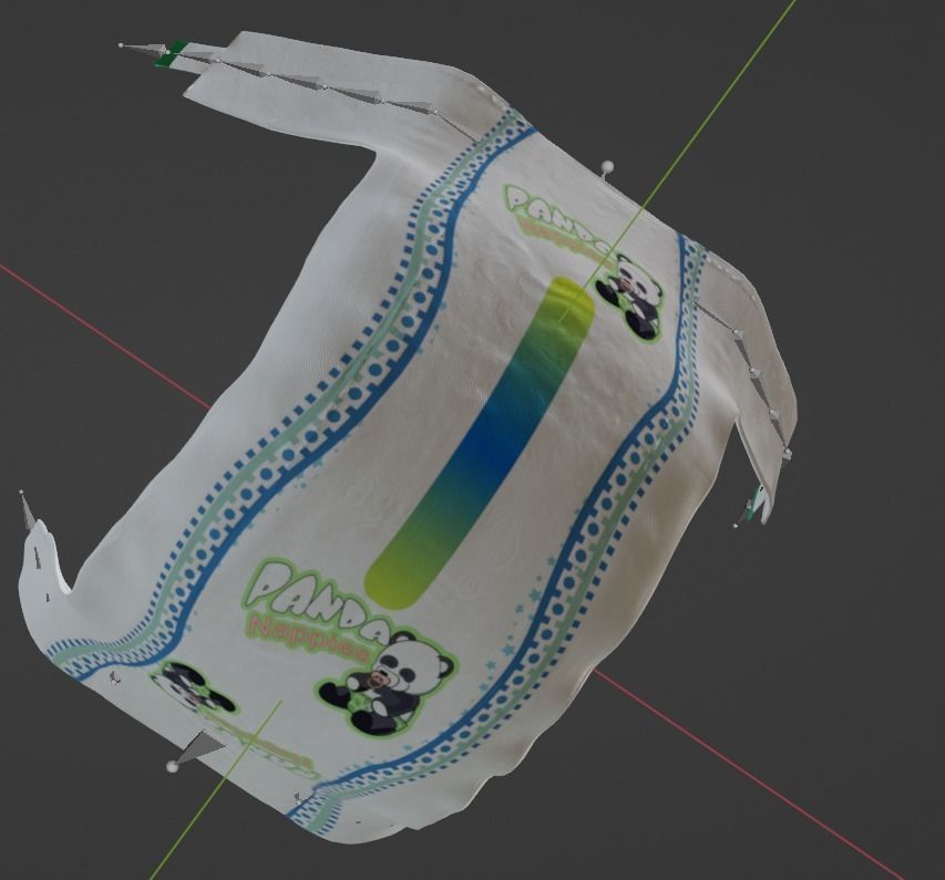 Animated Diaper Low-poly 3D model_7