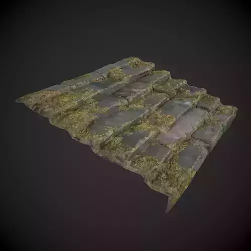 Ruined Stairs Low-poly 3D model