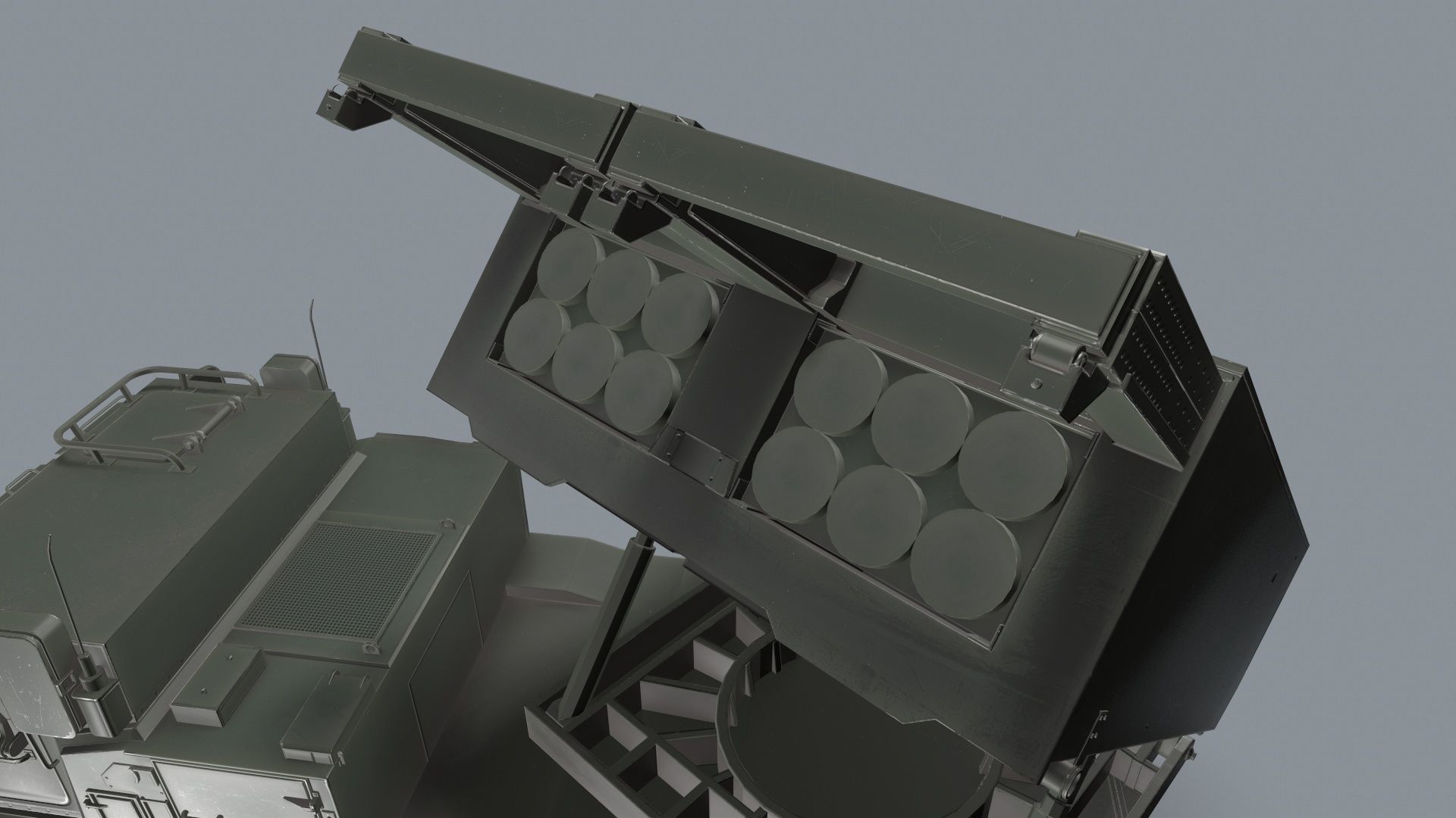 Multiple Launch Rocket System M270 Low-poly 3D model_5