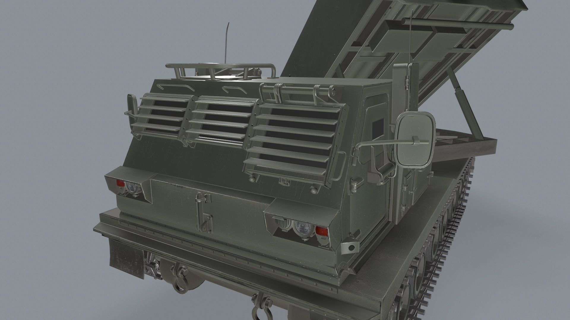 Multiple Launch Rocket System M270 Low-poly 3D model_4