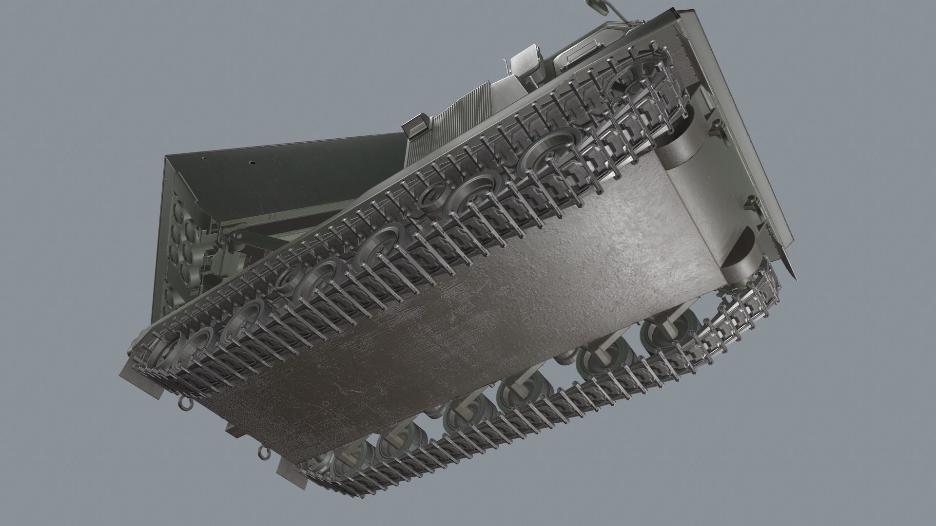 Multiple Launch Rocket System M270 Low-poly 3D model_7