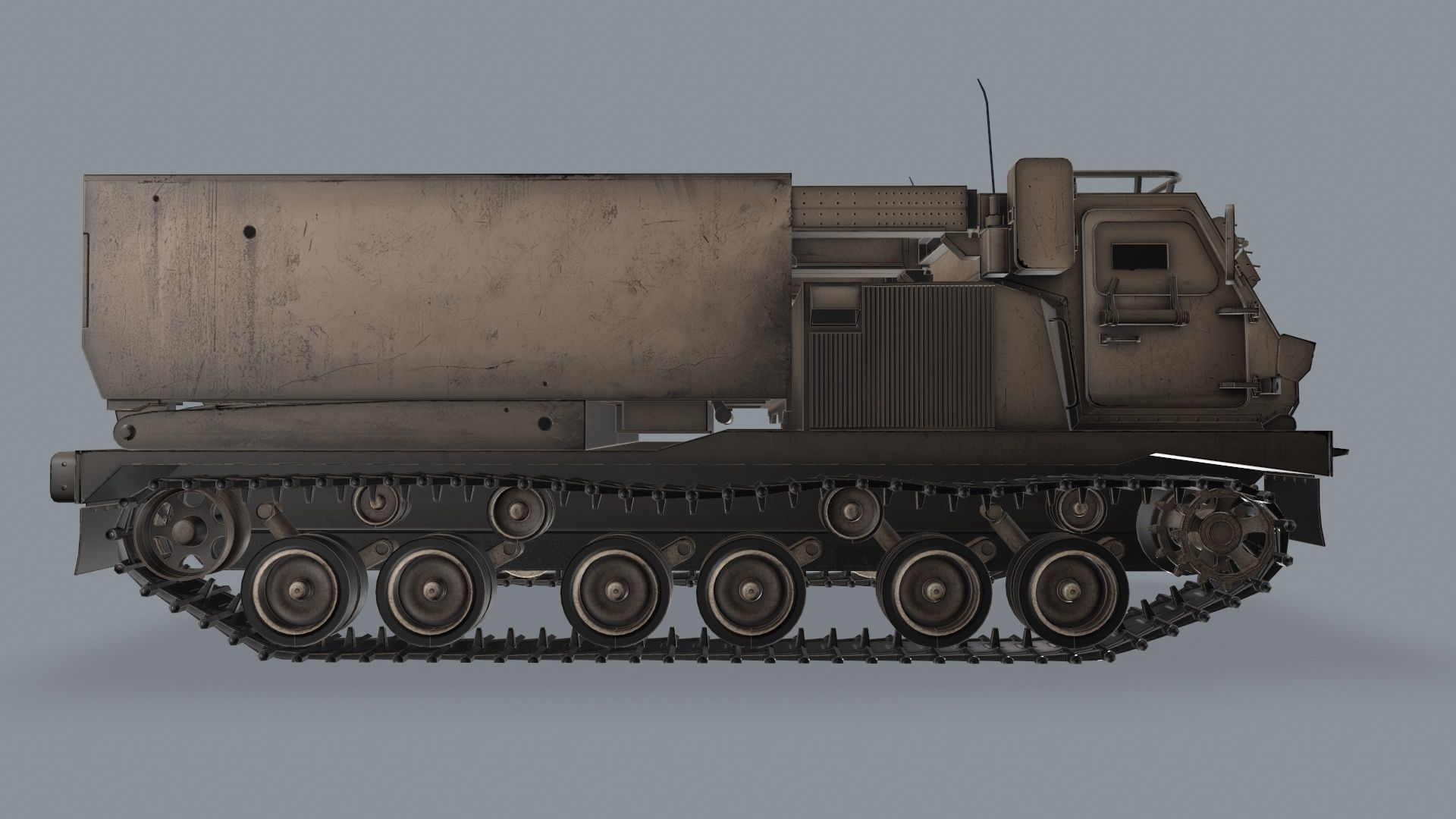 Multiple Launch Rocket System M270 Low-poly 3D model_14