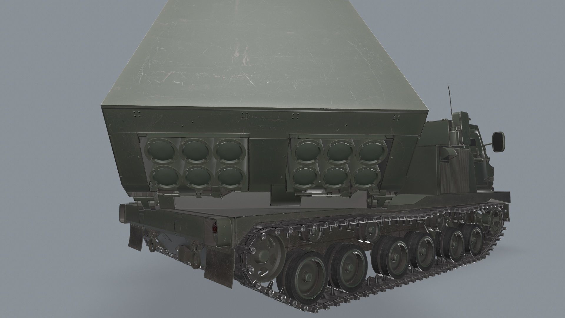 Multiple Launch Rocket System M270 Low-poly 3D model_9