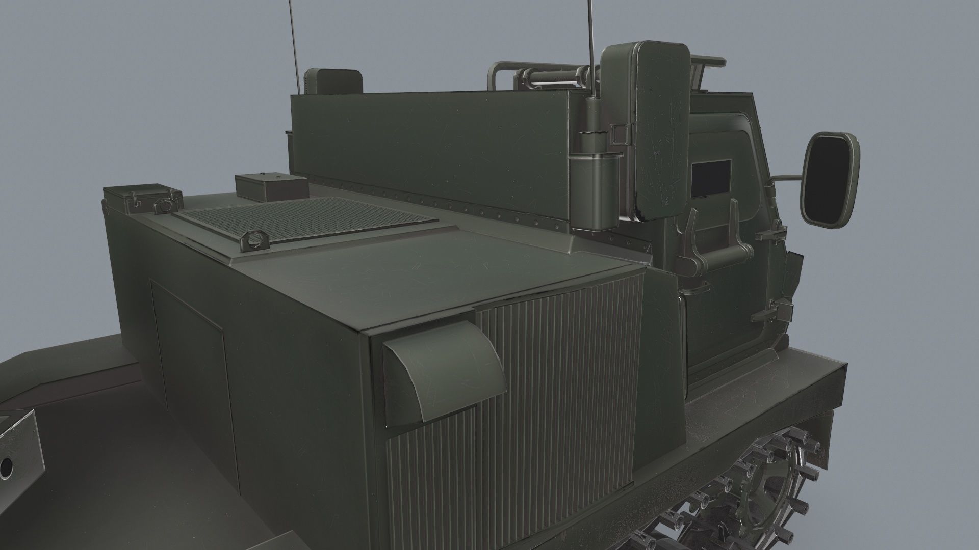 Multiple Launch Rocket System M270 Low-poly 3D model_8