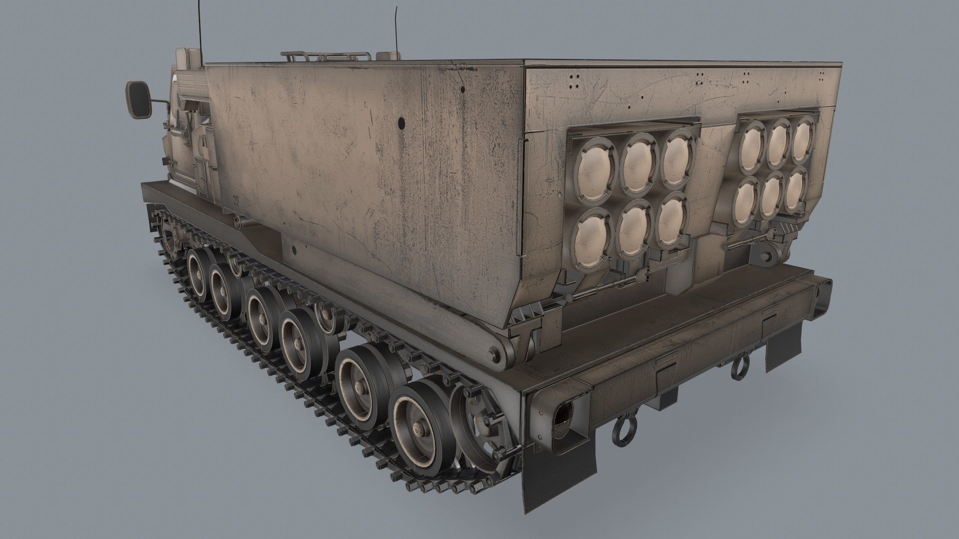 Multiple Launch Rocket System M270 Low-poly 3D model_13