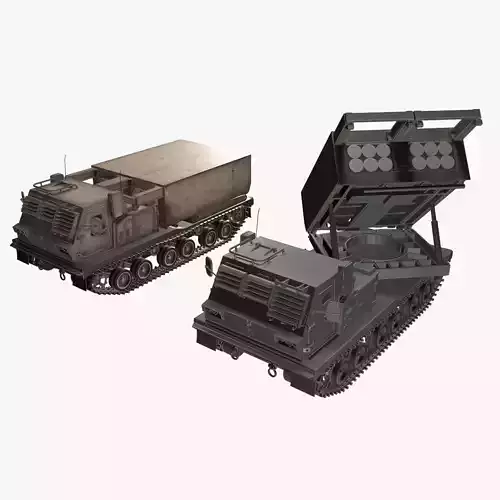 Multiple Launch Rocket System M270 Low-poly 3D model