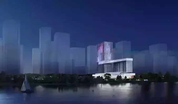 SU model of Headquarters commercial office building 3D model