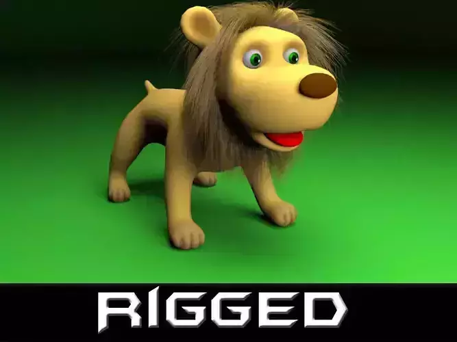 Cartoon rigged Lion