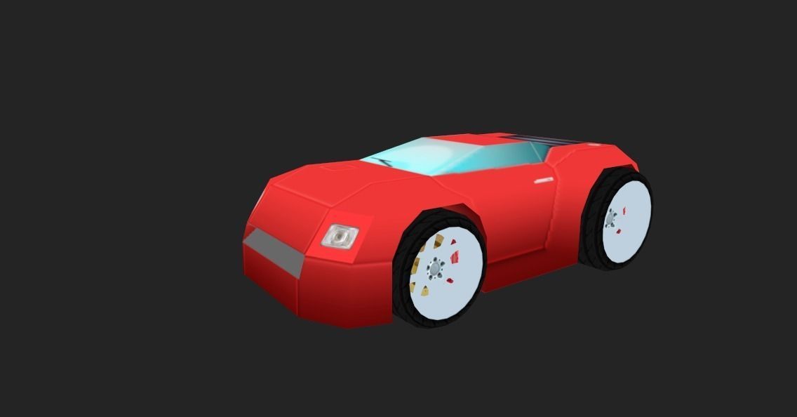 BASIC STYLE CAR Low-poly 3D model_2