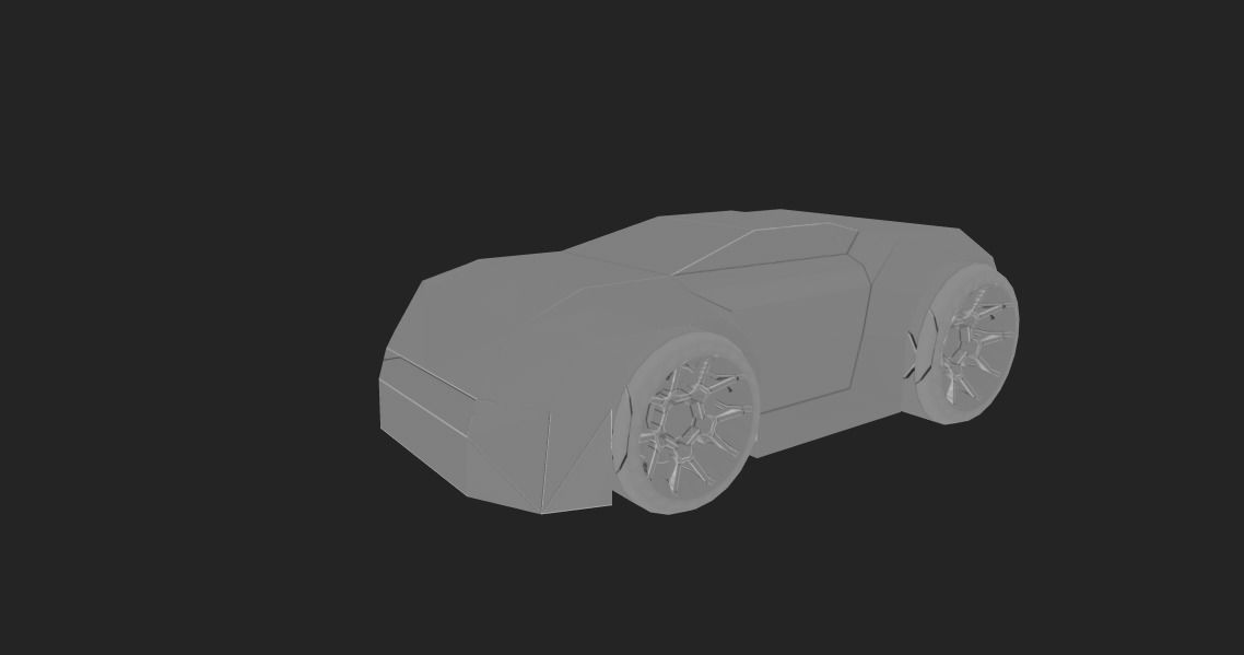 BASIC STYLE CAR Low-poly 3D model_4