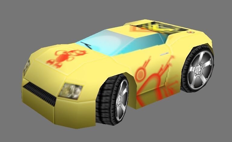 BASIC STYLE CAR Low-poly 3D model_16