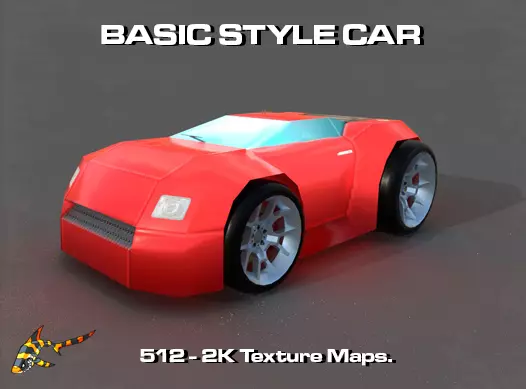 BASIC STYLE CAR Low-poly 3D model_0