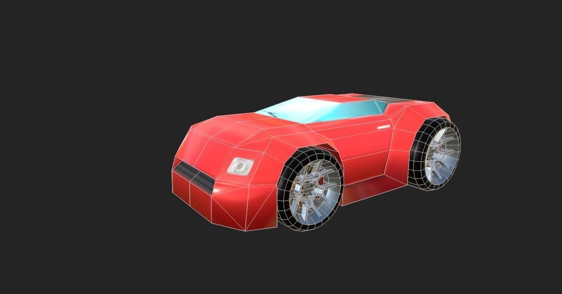 BASIC STYLE CAR Low-poly 3D model_7