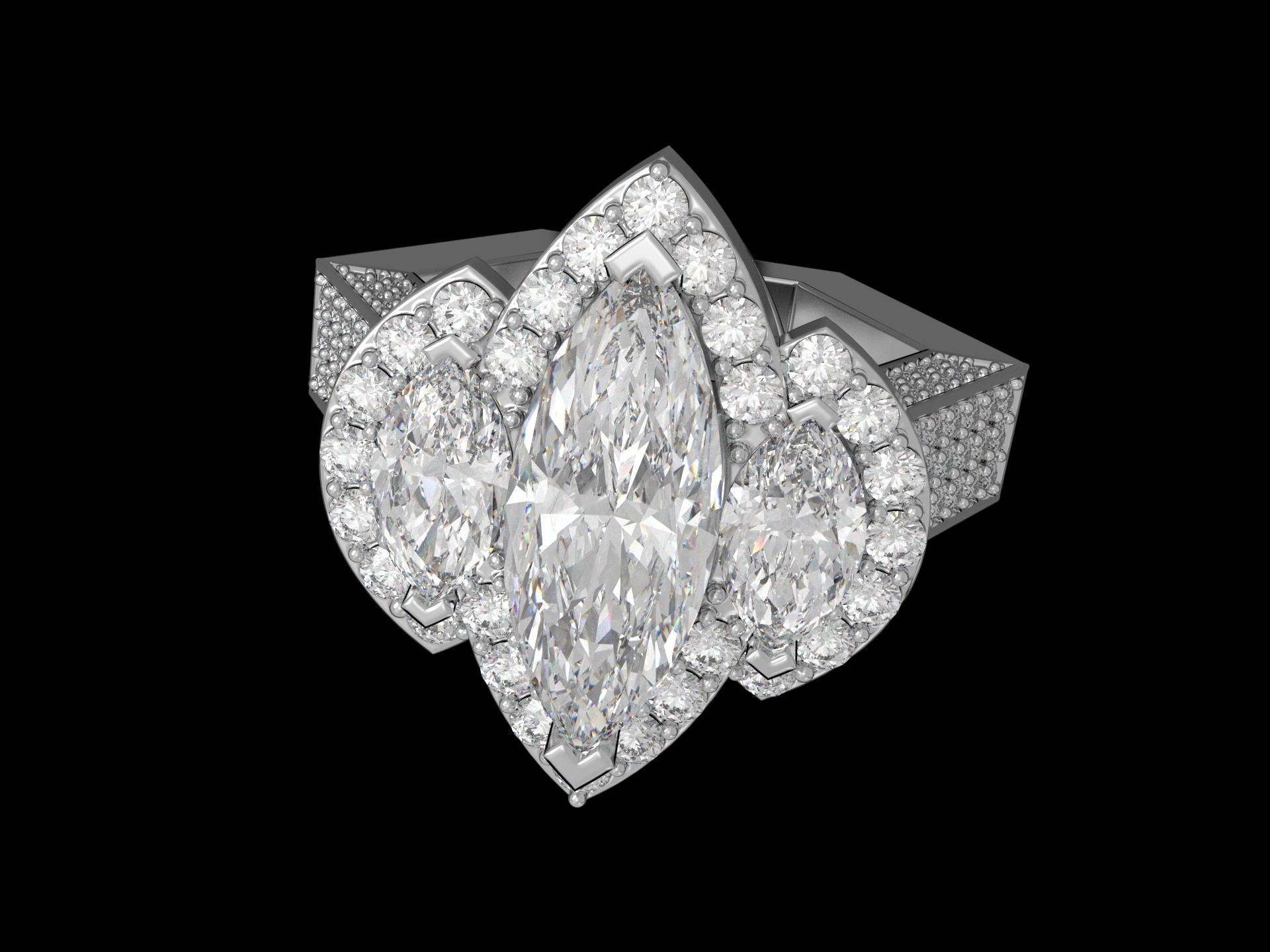  Marquise ring 3D print model_19