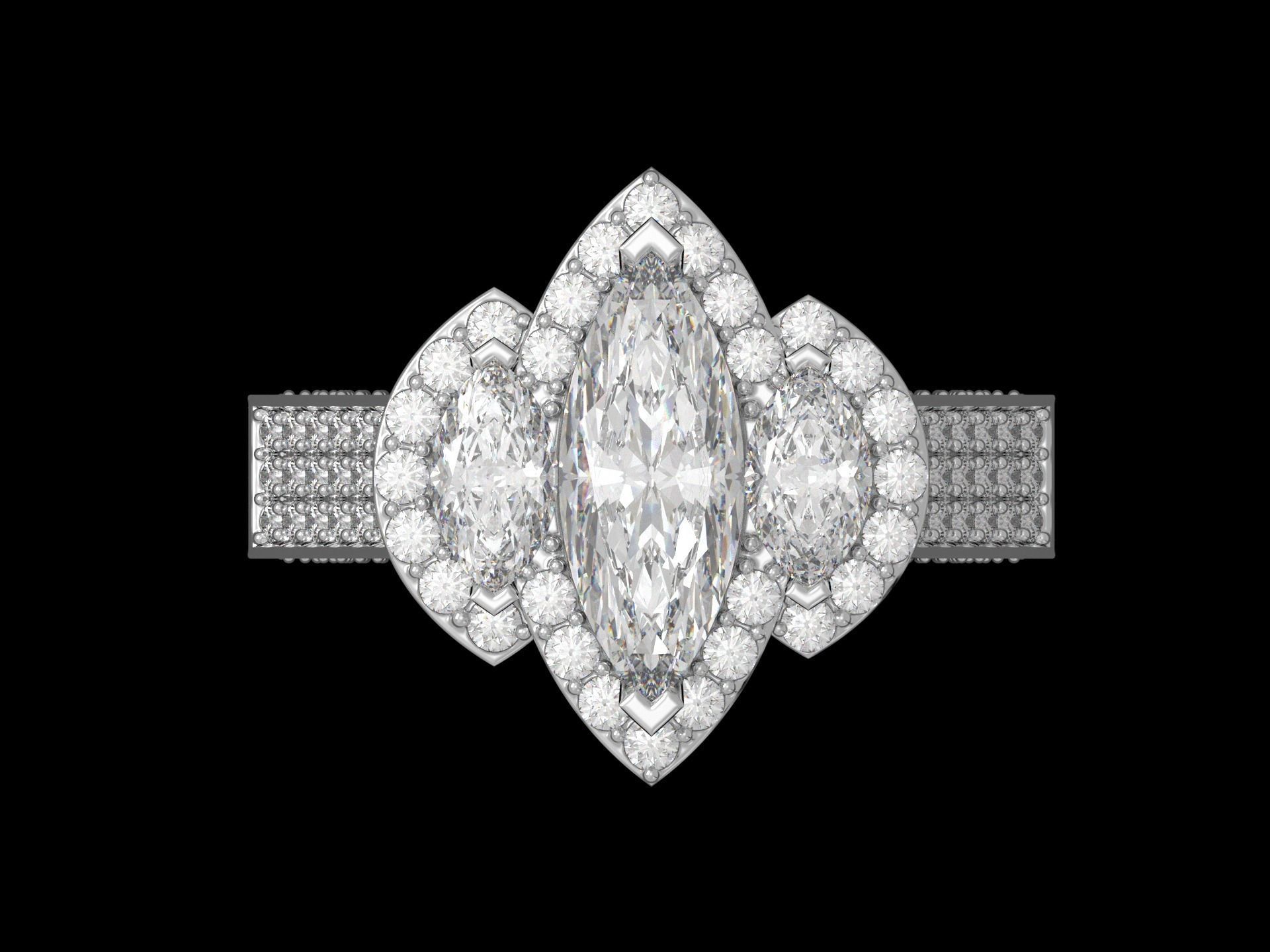  Marquise ring 3D print model_15