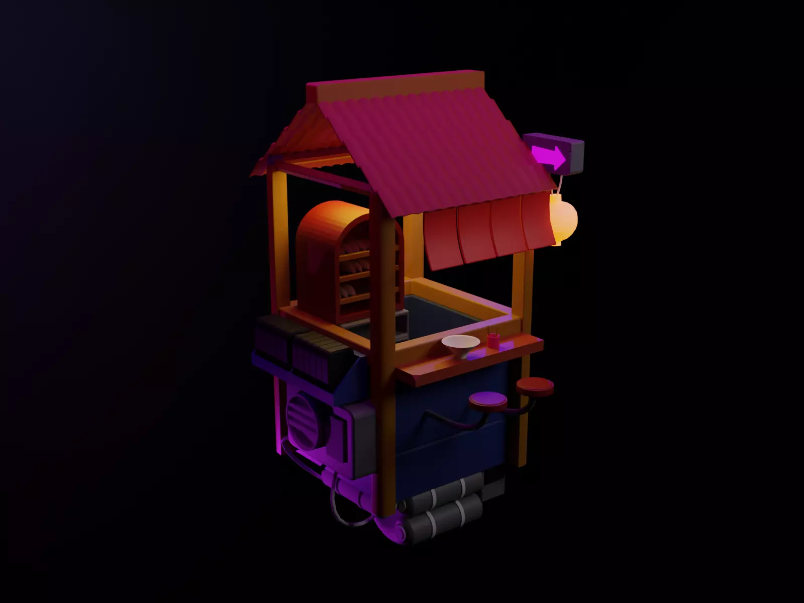 Sky Market 3D model_0