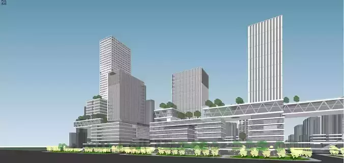 SU model of Jinmen commercial office building