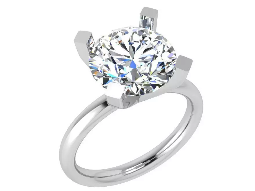 Solitaire Engagement Ring 3856 Free 3D print model