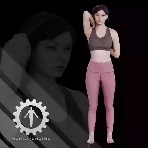 Female Scan - Amy Stretching Pose 20