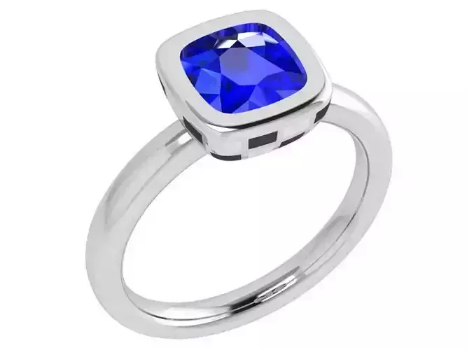 Cushion Cut Solitaire Ring 3860