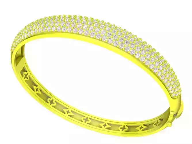 A7228 Hongkong Style Diamond Women Vintage Bangle Bracelets