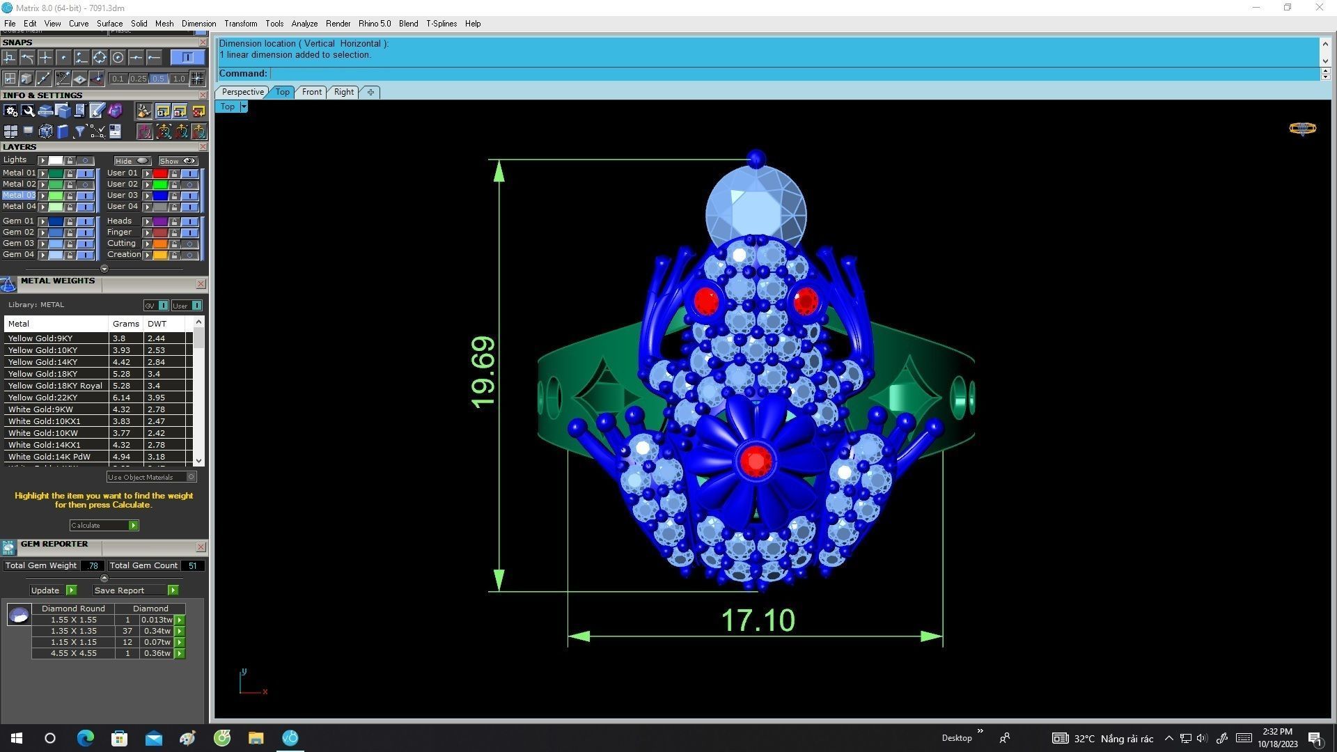 7091 fengshui diamond toad ring for women 3D print model_5
