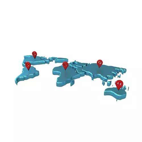 Earth Map with Map Tag v1 005